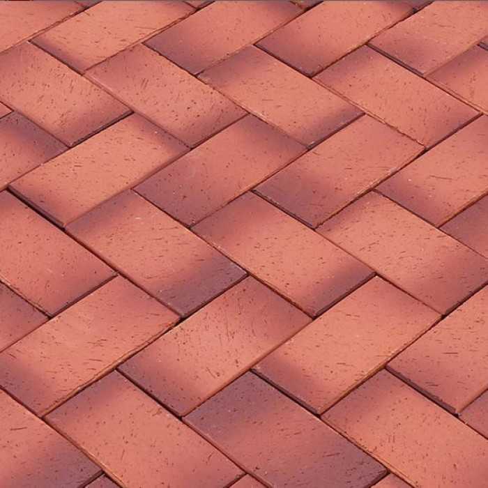 Клинкерная брусчатка Lode Lava красно-пестрая шероxоватая, 200x100x47 мм