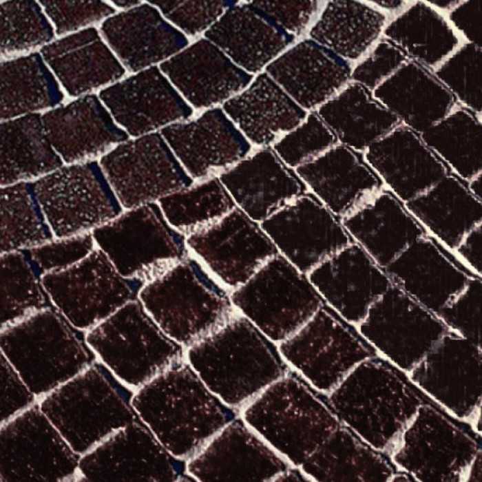 Клинкерная брусчатка мозаика Muhr №05, Eisenschmelz Schwarzbraun, 61x59x65 мм